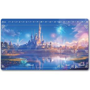 Lorcana Playmats Compatible TCG MTG Gaming Mat Non-Slip Rubber with Zones Play Mat 24x14 Inches (dsy001)