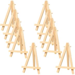 Gshllo 10 pcs mini wood display easels small wooden easels easels top top canvas olders tabletop aports applic acelection aceel حامل حامل ترايبود الخشب