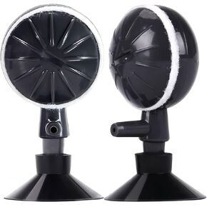 Adjustable Aquarium Nano Bubble Diffuser, Ultra-Fine Air Stone Disc with Suction Cup, High-Output Oxygenation for Fish Tank, 2-Pack, Black