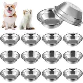 15 PCS الفولاذ المقاوم للصدأ أوعية الكلب ، وعاء ماء الكلب ، وعاء طعام القطط ، وعاء طعام الكلب ، وأوعية الكلب الصغيرة ، وأوعية الكلب المعدنية ، وأوعية الحيوانات الأليفة ، وطبقة الكلب ، وأوعية جرو ، وعاء ماء للحيوانات الأليفة للأرانب الكلاب الصغيرة (15 أوقي