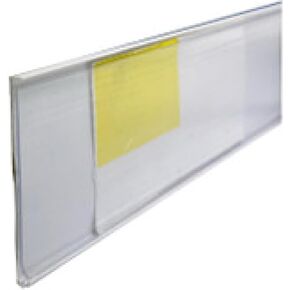 | Adhesive Back Price Tag Strip UPC Holder | 48" L | 50 Pack | Clear