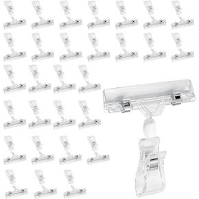 Biaungdo 15 PCS Clip Clip Sivel Scivel Clamp القابلية للتدوير ، و CLAST CLESTINT CLIP CLIP PRICE CLIPS للأرفف ، المتجر ، الأعمال ، المعرض ، محلات السوبر ماركت