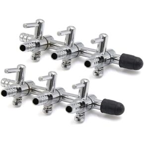 uxcell 2Pcs Stainless Steel 3 Way Air Flow Splitter Pump Lever Valve for Aquarium