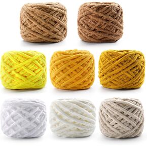 Chunky Chenille Yarn for Crocheting, Fluffy Baby Blanket Yarn for Crochet Sweater Shawl Scarf Gloves, Super Soft Amigurumi Plush Yarn 74 yds/3.5 oz (Black)