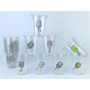 Pickleball Party Disposable Plastic Cups, Bachelorette Drinks, Birthday Supplies, 24 Count