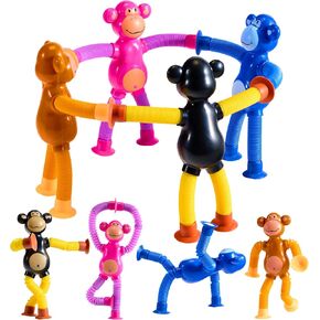 Joyin 4 PCS Pop Tubes Cuptive Cup Toys ، الهدايا الحسية التوحد ، ألعاب تململ الأطفال للأطفال الصغار الفتاة ، العمر 3 4 5 6 7 8 9 10 حفلات عيد ميلاد يفضل الأطفال جائزة سفر سفر الفصول الدراسية