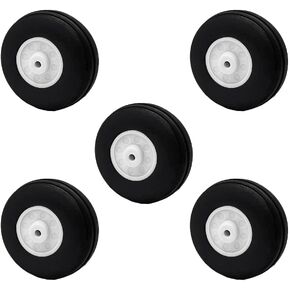 5pcs إطار إسفنجي طائرة RC مع محور بلاستيكي لطائرة مروحية RC طائرة DIY طراز طراز العجلة استبدال الأجزاء (2.25 بوصة)