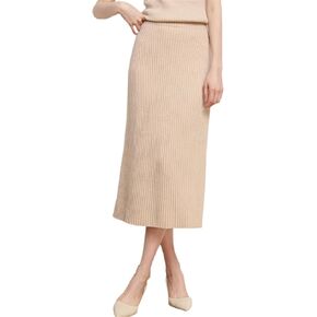 SANGTREE Women's Ribbed Knit Bodycon Midi Skirts