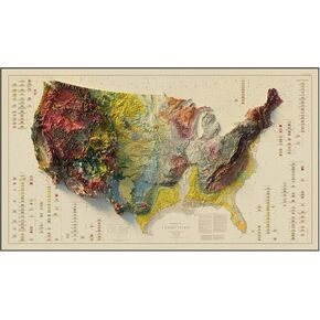 Muir Way - USA Geological 1932 خريطة الإغاثة المظللة - طباعة ورق ثنائية الأبعاد شقة - مظللة 3D الوهم - جودة ورق الفنون الجميلة والأحبار - 100 ٪ خالية من القطن - مصنوعة في الولايات المتحدة الأمريكية -42 "× 24" طباعة ثنائية الأبعاد - إطار لا.