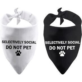 Blupark بشكل انتقائي Dog Social Bandana Triangle Printed Bibs Pet وشاح للحيوانات الأليفة هدية عيد ميلاد الحيوانات الأليفة (اجتماعي بشكل انتقائي)