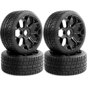 REDSPIDER • 2.9''RC Tires with Foam Inserts（4pcs） Honeycomb Wheel Hub 17mm Hex 42 Wide diameter102mm for Arrma Felony Infraction 6S BLX Typhon 3S 6S MEGA550 Limitless Roller (Type A)