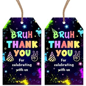 Bruh إنه ديكورات عيد ميلادي ، موضوع Bruh شكرًا لك Tags 50pcs شكرًا لك على الاحتفال معنا علامات Goodie Name Tags لـ Bruh تحت عنوان Baby Shower Party Supplies
