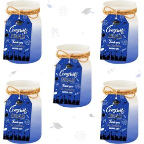 Cheereveal 50 قطع التخرج الزرقاء Orange Thank You Favor ، Congrats Grad شكرًا لك على الاحتفال معنا في غلاف الهدايا ، وموضوع كلية Happy Happy Happy College Class of 2025 Decoration
