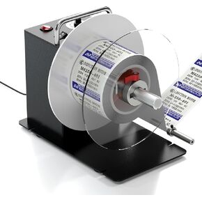 Automatic Label Rewinder, Label Rewinding Machine with 1"/1.5"/3" Label Core Holder, Max Label Width 4.72", Bidirectional Rewinding Dual Flange Plates Synchronized with Printer