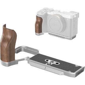 SmallRig A7C II / A7CR Handgrip L-Shape Grip for Sony Alpha 7C II/Alpha 7CR, Quick Release Plate for Arca, Lightweight Wooden Side Handle, for Quickly Switch on Tripods/Handheld Shooting - 4796