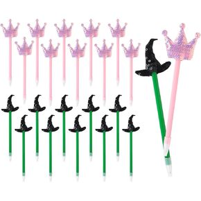 20PCS Princess and Witch Party لصالح 10pcs Princess Crown Ballpoint و 10pcs witch hat pen pen