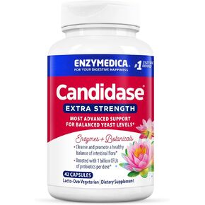 Enzymedica, Candidase, 84 Capsules, Enzyme Supplement to Support Balanced Yeast Levels and Digestive Health, Vegan, 42 Servings