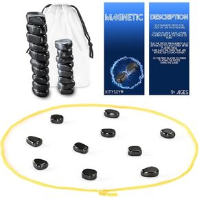 Magnetic Chess Game,with Stones and Rope,Party Travel Desktop Magnetic Strategy Game, Puzzle Strategy Games,Family Educational Games Kids and Adults