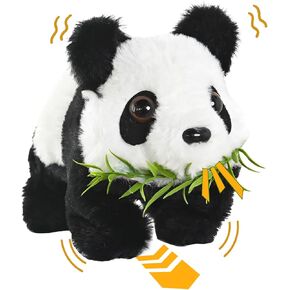 ابق لعبة Panda Electronic Panda مع صوت ل 3+ أطفال ، وأذني تفاعلية للأبانة المشي والمسلسل ، وهدايا الحيوانات التعليمية المحشوة للأطفال الصغار فتيان عيد الميلاد