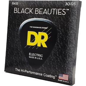 DR Strings Black Beauties-Black Coated Bass Guitar Strings 45-105 (BKB-45)