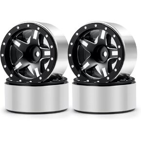 RCLIONS 1.3inch Aluminium Beadlock Wheel Rims 70g for TRX4M SCX24 1/24 1/18 Scale RC Crawler Car Upgrade Parts (Blue) in Saudi Arabia