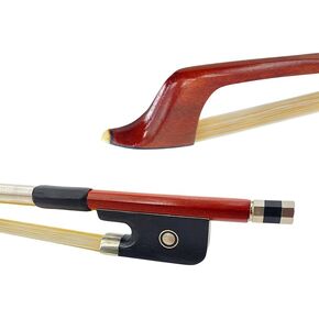 Yinfente 4/4 Cello Bow Full Size Bow Brazil wood Natural Mongolian Bow Hair Ebony Frog Straight (3/4)