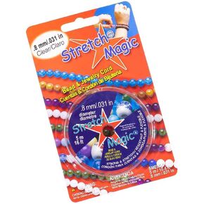 Pepperell Stretch Magic Bead Jewelry Elastic Cord String Line | Clear Pearl Black | 5M 25M 100M | 0.5mm 0.6mm 0.7mm 0.8mm 1mm Diameters