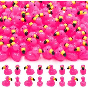Homico 50pcs mini flamingos ducks mini resin الحيوانات