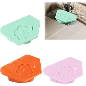 3pcs Magnetic Seam Guide, Polygonal Sewing Guide with Scale Multifunctional Seam Hemmer Gauge for Sewing Machine Accessories & Supplies (Green, Orange, Pink)
