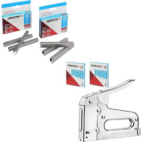 Arrow T50 Heavy Duty Staple Gun Kit & Arrow T50 Stainless Steel Staples Pack Set