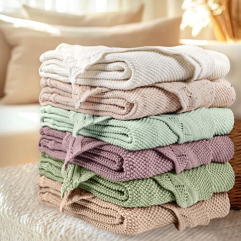 White Cotton Knit Baby Baptism Blanket for DIY Embroidery, 40''x31 | Includes gift box; machine washable & gentle for sensitive baby skin in Kuwait