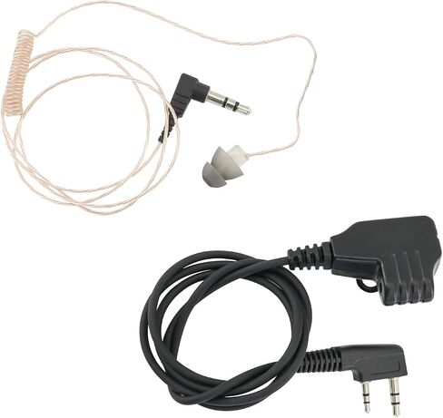 U94 PTT K Plug 2 Pin Cable Adapter Compatible with Baofeng, Aux Audio Cable/2 Pin Cable for Tactical Headset Ear Protection (K Style Plug for UV5R +3.5MM Plug) in Kuwait