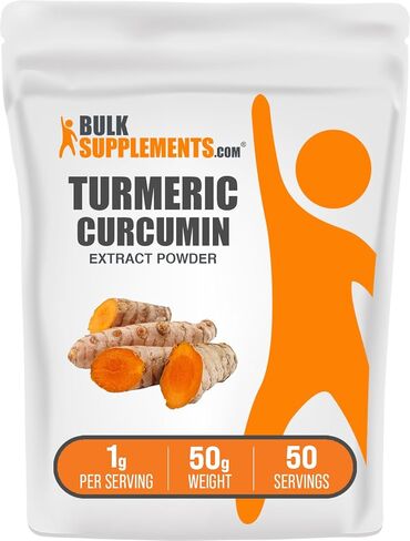 BULKSUPPLEMENTS.COM مسحوق مستخلص الكركم - مكملات الكركمين 1000 مجم، مسحوق الكركمين الكركم، مسحوق الكركم - مسحوق جذر الكركم، خالي من الغلوتين، 1000 مجم لكل وجبة، 100 جم (3.5 أونصة) in Kuwait