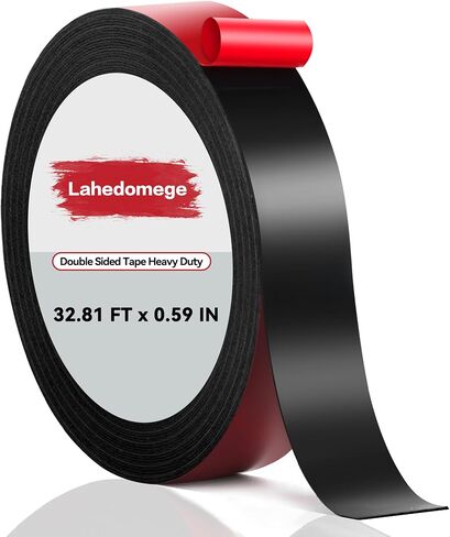 Double Sided Tape Heavy Duty 32.81Ft x 0.59In, Acrylic Foam Mounting Tape, Two Sided Tape Heavy Duty, Double Sided Tape for Walls, High Temperature Resistant Adhesive Tape for Car, Office Decor in Saudi Arabia