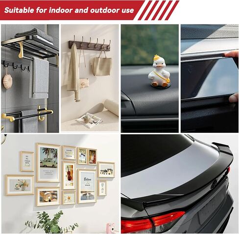 Double Sided Tape Heavy Duty 32.81Ft x 0.59In, Acrylic Foam Mounting Tape, Two Sided Tape Heavy Duty, Double Sided Tape for Walls, High Temperature Resistant Adhesive Tape for Car, Office Decor in Saudi Arabia