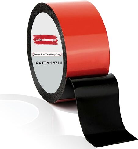 Double Sided Tape Heavy Duty 32.81Ft x 0.59In, Acrylic Foam Mounting Tape, Two Sided Tape Heavy Duty, Double Sided Tape for Walls, High Temperature Resistant Adhesive Tape for Car, Office Decor in Saudi Arabia