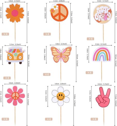 RSSTARXI 40 Pack Fiesta Cupcake Topcake Topcake Mexican Cake Decoration Cactus Donkey Maraca Sombrero Taco Pepper Cupcake للاختيارات لدش الطفل in Kuwait
