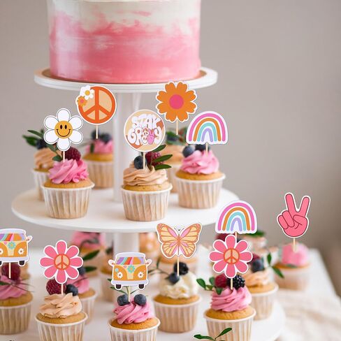 RSSTARXI 40 Pack Fiesta Cupcake Topcake Topcake Mexican Cake Decoration Cactus Donkey Maraca Sombrero Taco Pepper Cupcake للاختيارات لدش الطفل in Kuwait