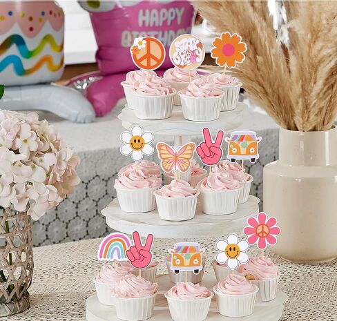 RSSTARXI 40 Pack Fiesta Cupcake Topcake Topcake Mexican Cake Decoration Cactus Donkey Maraca Sombrero Taco Pepper Cupcake للاختيارات لدش الطفل in Kuwait