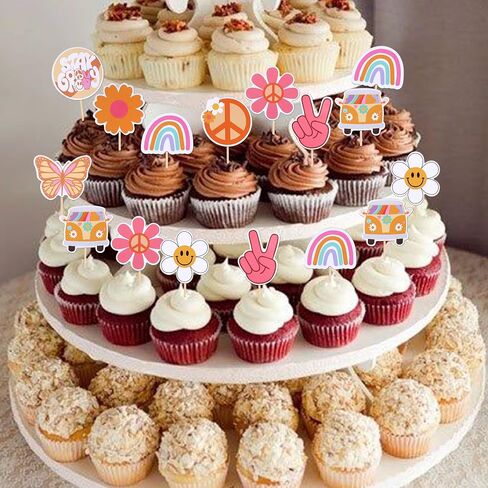 RSSTARXI 40 Pack Fiesta Cupcake Topcake Topcake Mexican Cake Decoration Cactus Donkey Maraca Sombrero Taco Pepper Cupcake للاختيارات لدش الطفل in Kuwait