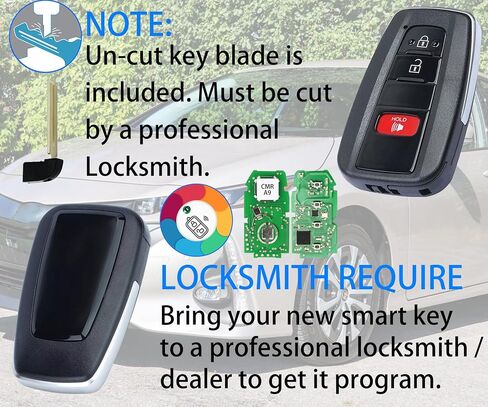 Smart Key for Toyota Camry 2018-2023, Alliskeys Key Fob Fit for HYQ14FBC 231451-0351 89904-06220 89904-06240 in Saudi Arabia