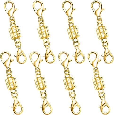 925 Silver Double Lobster Magnetic Necklace Clasps,Magnetic Jewelry Clasps for Necklaces Extender Bracelet Clasps and Closures (3silvery) in Saudi Arabia