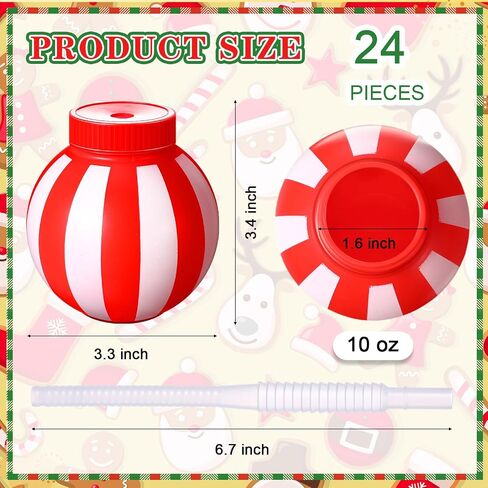 12 Sets Circus Theme Party Decorations 10 oz Circus Ball Cups with Straws and Lids Carnival Decorations Red and White Carnival Cups for Party in Saudi Arabia