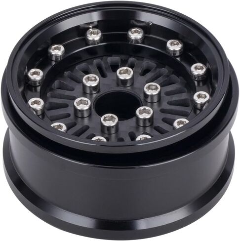 1.9 عجلات Beadlock - عجلات إزاحة سالبة الطبق العميق 10/10 RC Crawler SCX10 TRX4 VS4-10 GEN8 ، W1952 (Black A) in Kuwait