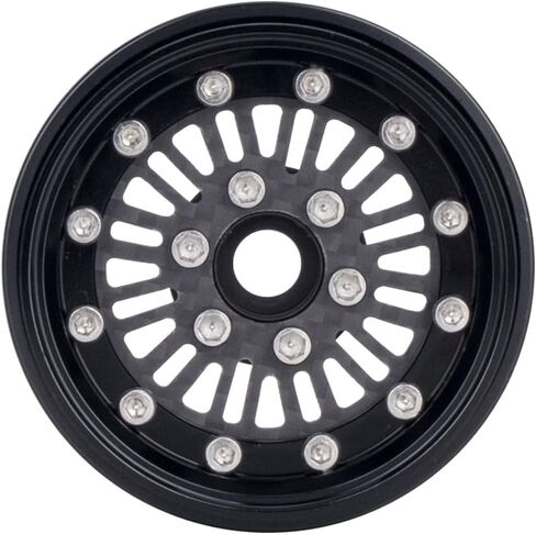 1.9 عجلات Beadlock - عجلات إزاحة سالبة الطبق العميق 10/10 RC Crawler SCX10 TRX4 VS4-10 GEN8 ، W1952 (Black A) in Kuwait