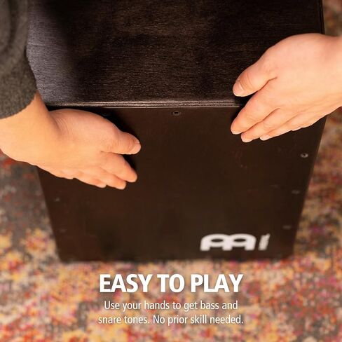 طبلة Meinl Percussion Jam Cajon Box Drum مع نغمة Snare وBass للموسيقى الصوتية - صنع في أوروبا - خشب البتولا البلطيقي، العب بيديك، ضمان لمدة عامين (JC50LBNT) in Kuwait