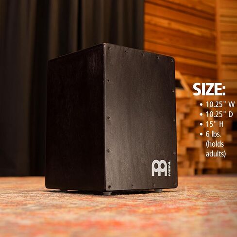 طبلة Meinl Percussion Jam Cajon Box Drum مع نغمة Snare وBass للموسيقى الصوتية - صنع في أوروبا - خشب البتولا البلطيقي، العب بيديك، ضمان لمدة عامين (JC50LBNT) in Kuwait