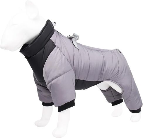 Warm Winter Dog Coat with Harness - Windproof Reflective Turtleneck Fleece Vest for Small, Medium and Large Dogs（Pink，S） in Saudi Arabia