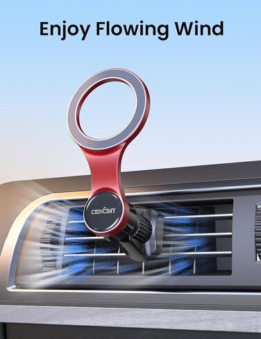 for Magsafe Car Mount, Magnetic Cable Clip Compatible with Magsafe Car Vent Mount, 360° Adjustable Strong Magnet Air Vent Phone Holder Fit for iPhone 15 Pro Plus Max 14 13 12 Mini in Saudi Arabia