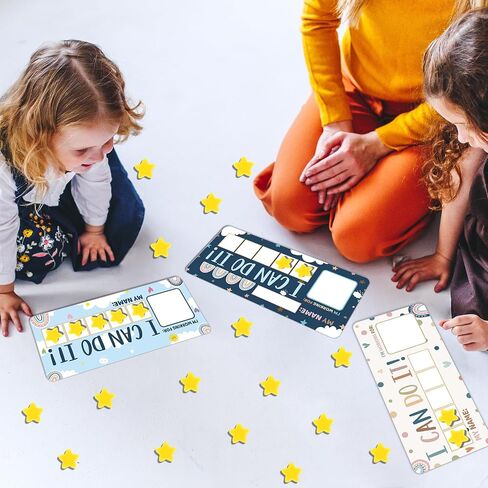 3 Sets Magnetic Rewards Chart for Kids I Can Do It Token Board Boho Rainbow Behavior Chart at Home Positive Star and Customization Goal Box Incentives for Teacher Essentials Elementary Classroom in Saudi Arabia